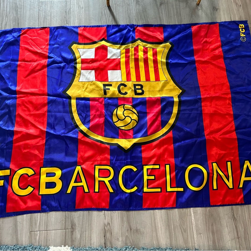 FC Barcelona Flag. 3.5 feet by 5 feet